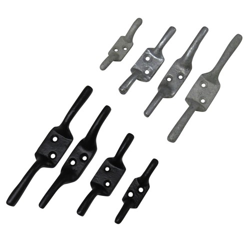 Black galvanised cleat hooks - galvanised,