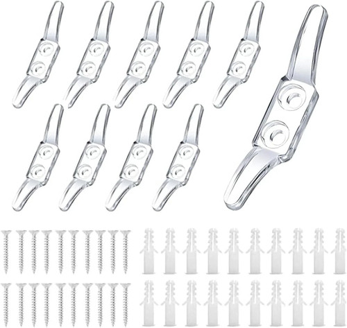 Cleat hook clear - 10pcs,